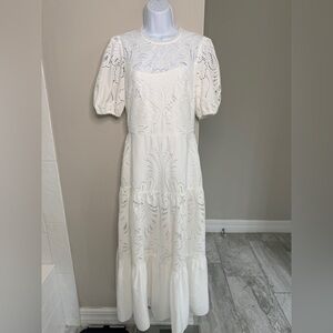 Shoshanna Midnight Soren Dress in Optic White